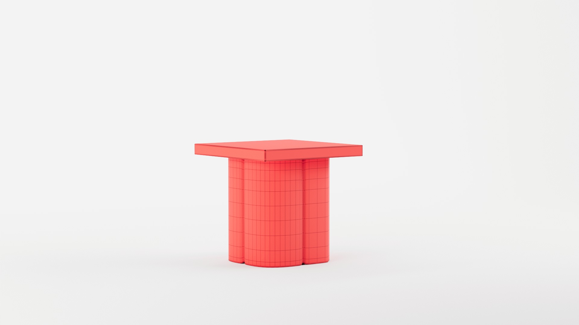 Kayla Black Concrete Side Table 3D model_9