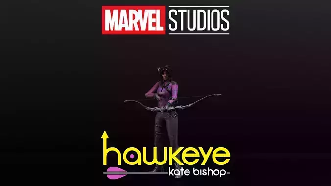 Hawkeye - Kate Bishop Low-poly 3D model