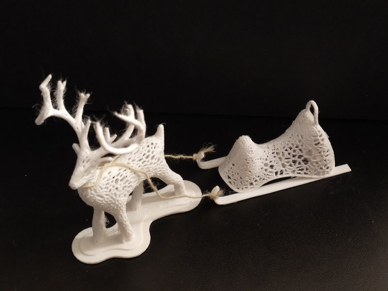 Christmas deer sled 3D print model_7