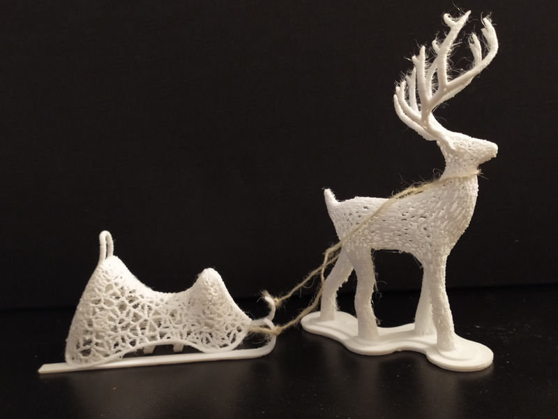 Christmas deer sled 3D print model_3