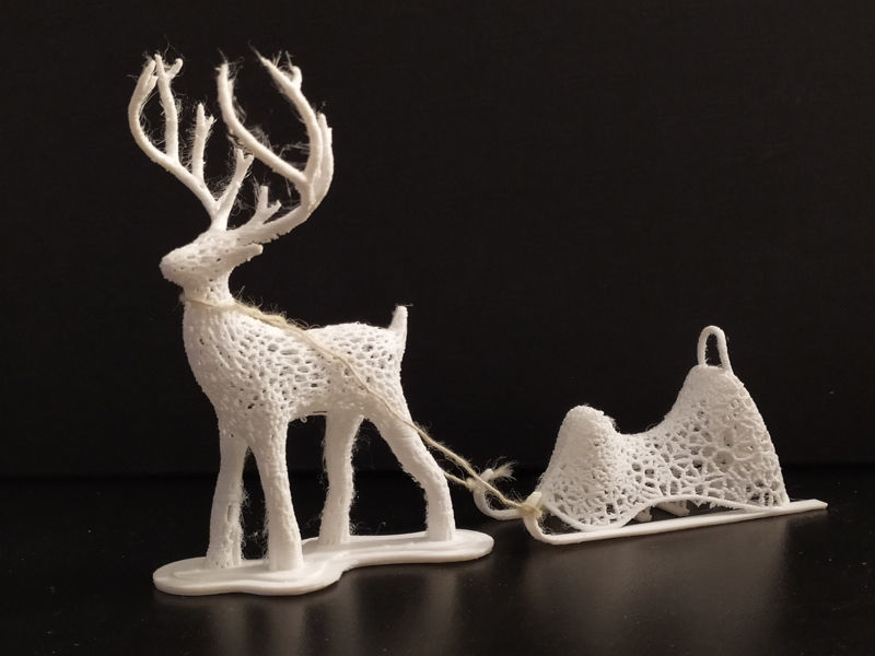 Christmas deer sled 3D print model_16