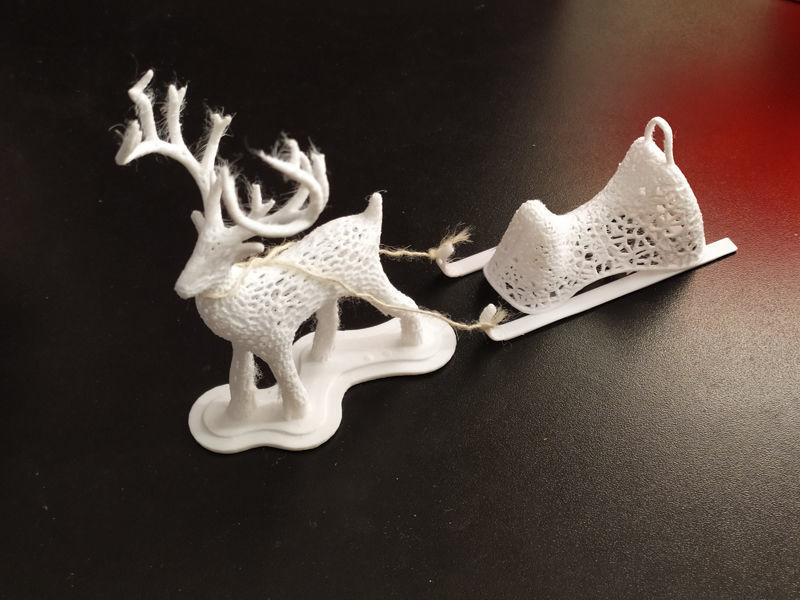 Christmas deer sled 3D print model_11