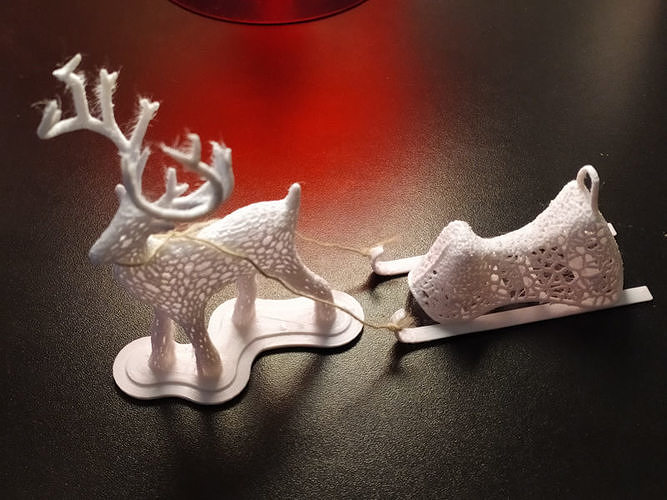 Christmas deer sled