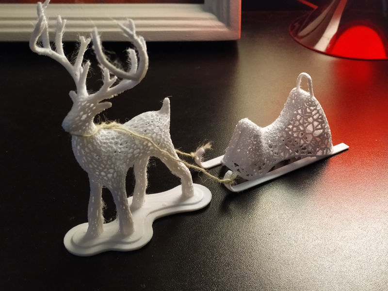 Christmas deer sled 3D print model_9