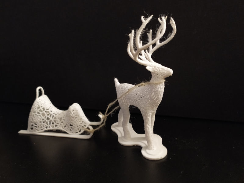 Christmas deer sled 3D print model_14