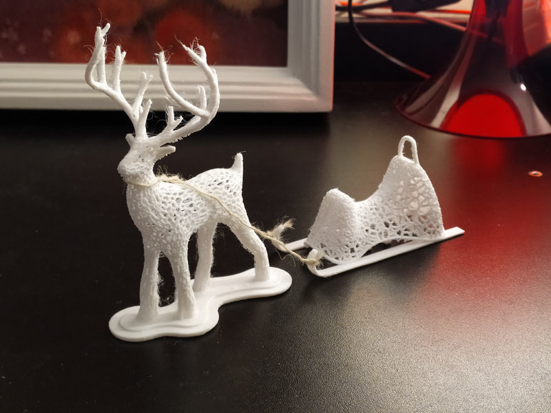 Christmas deer sled 3D print model_10