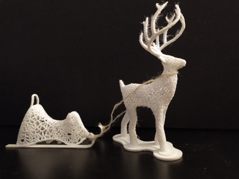 Christmas deer sled 3D print model_13