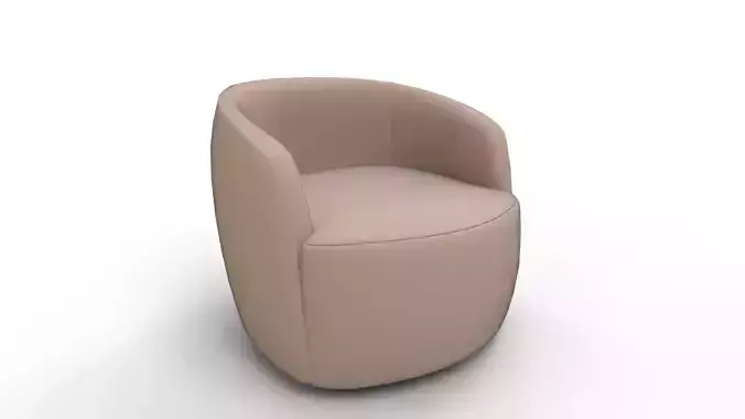 Tub Swivel Chair Sand Velvet