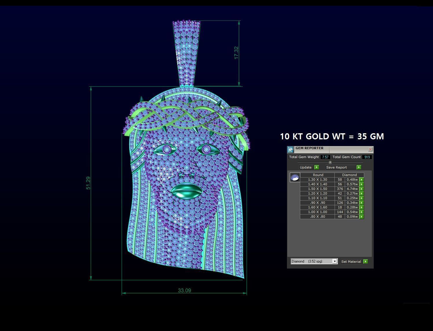 Jesus Pendant 3D print model 3D print model_3