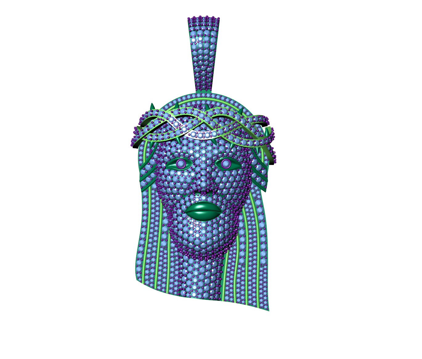 Jesus Pendant 3D print model 3D print model_1