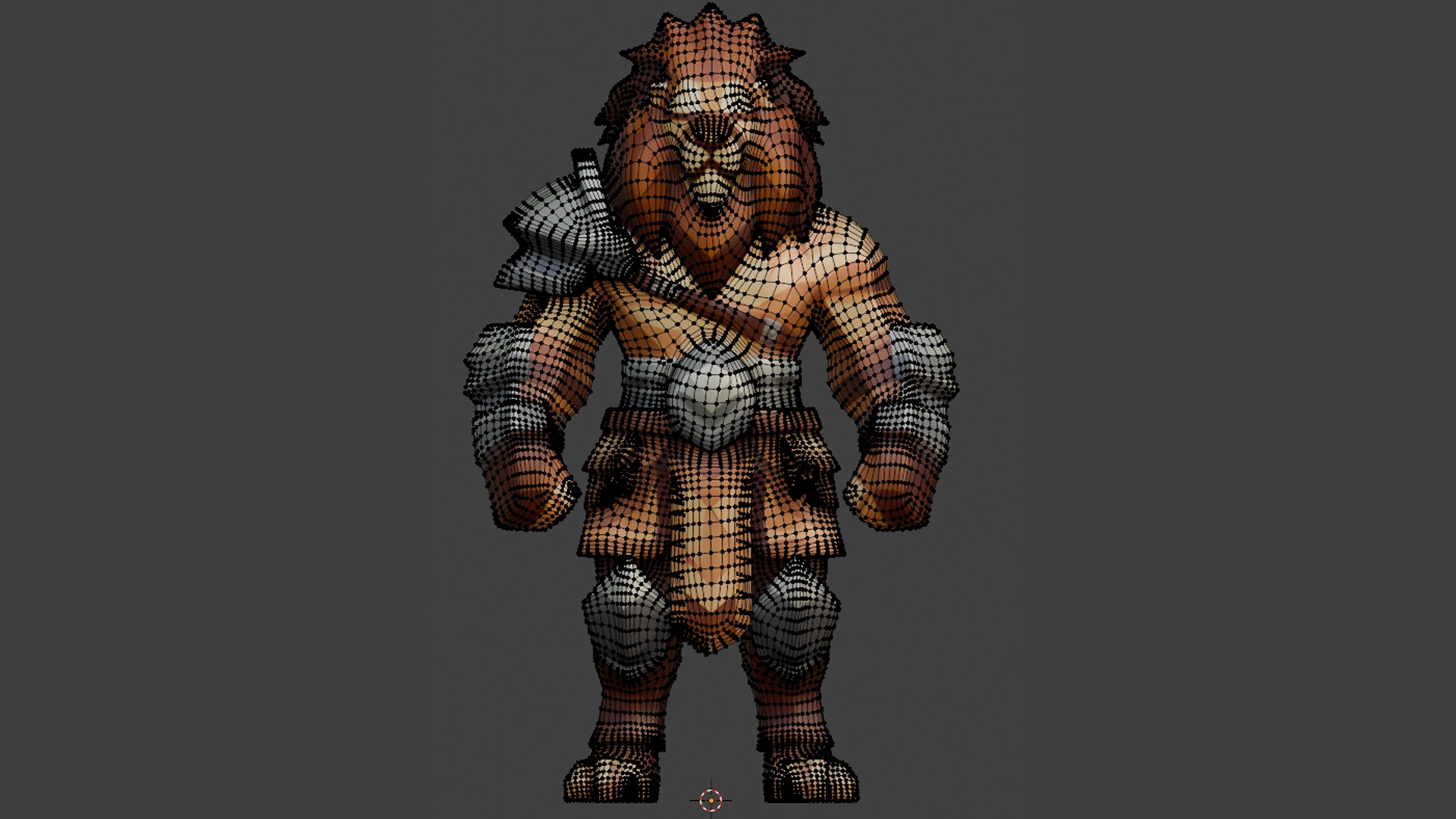 Lion creature Low-poly 3D model_5