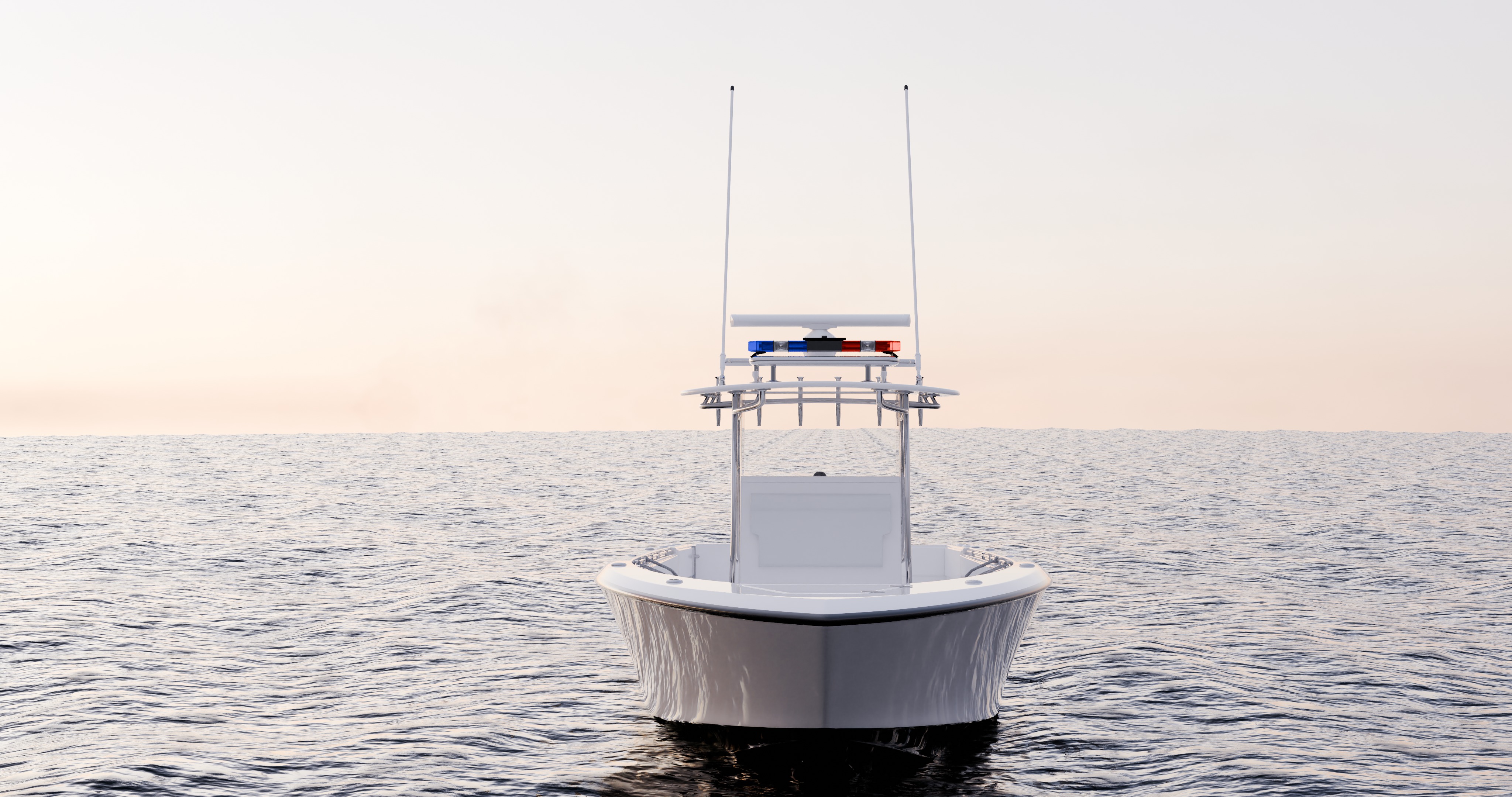 Contender Police Boat with Trailer  3D model_5