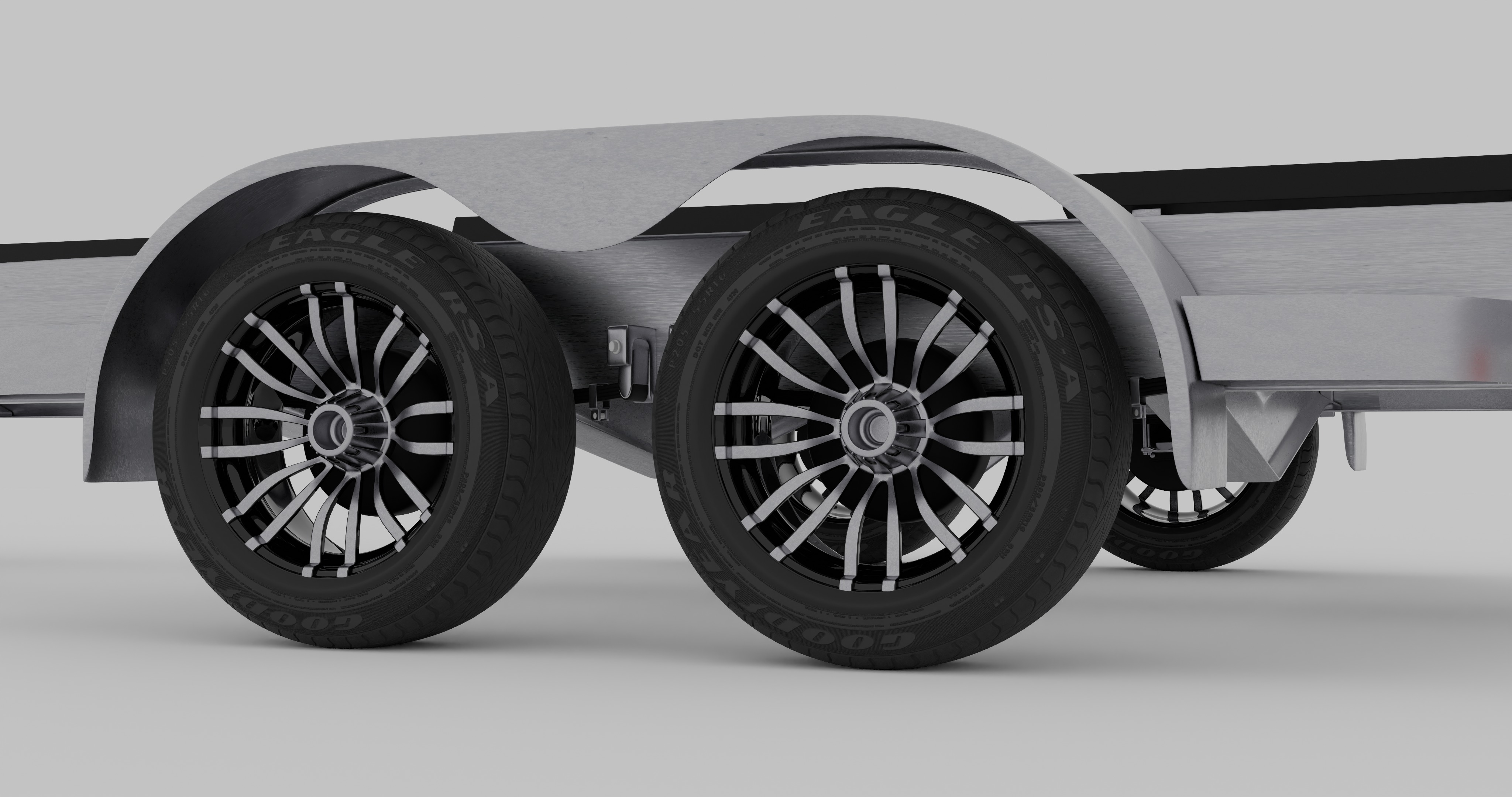 Contender Police Boat with Trailer  3D model_12