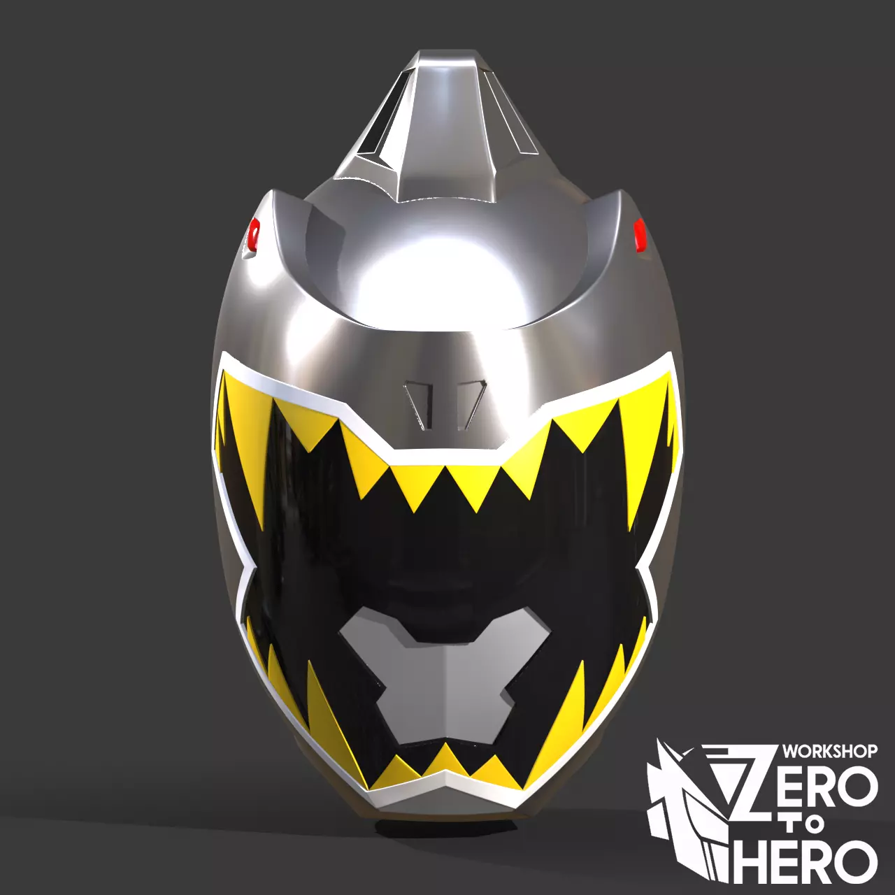Power Rangers Dino Charge Silver Helmet 3D print model_0