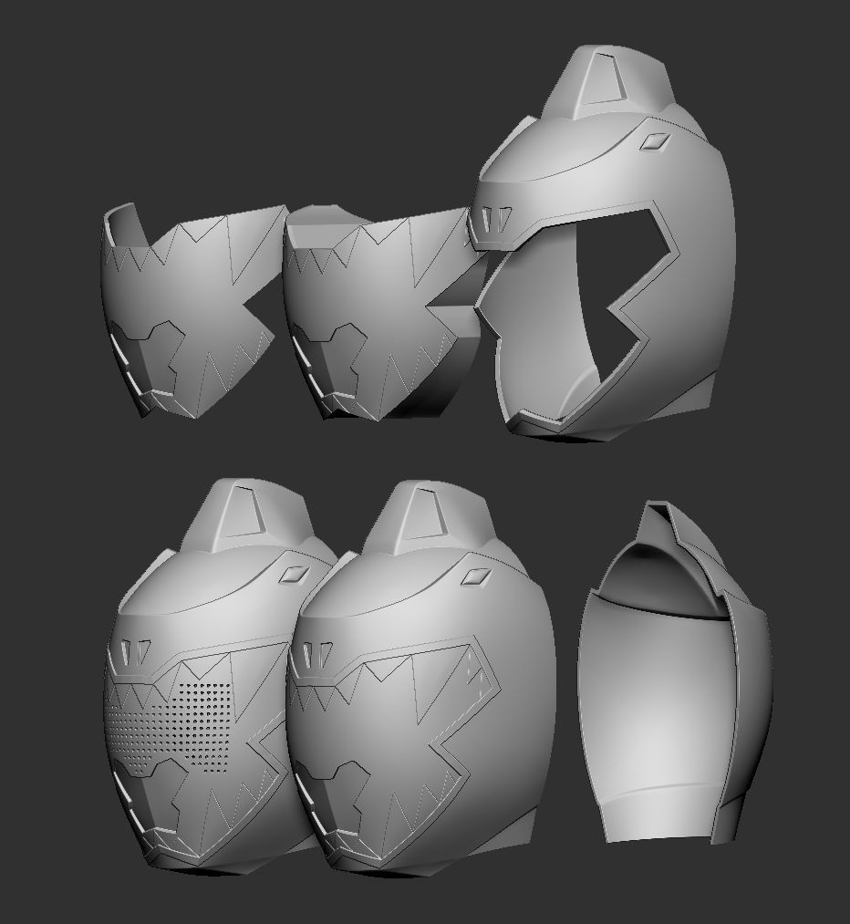 Power Rangers Dino Charge Silver Helmet 3D print model_6