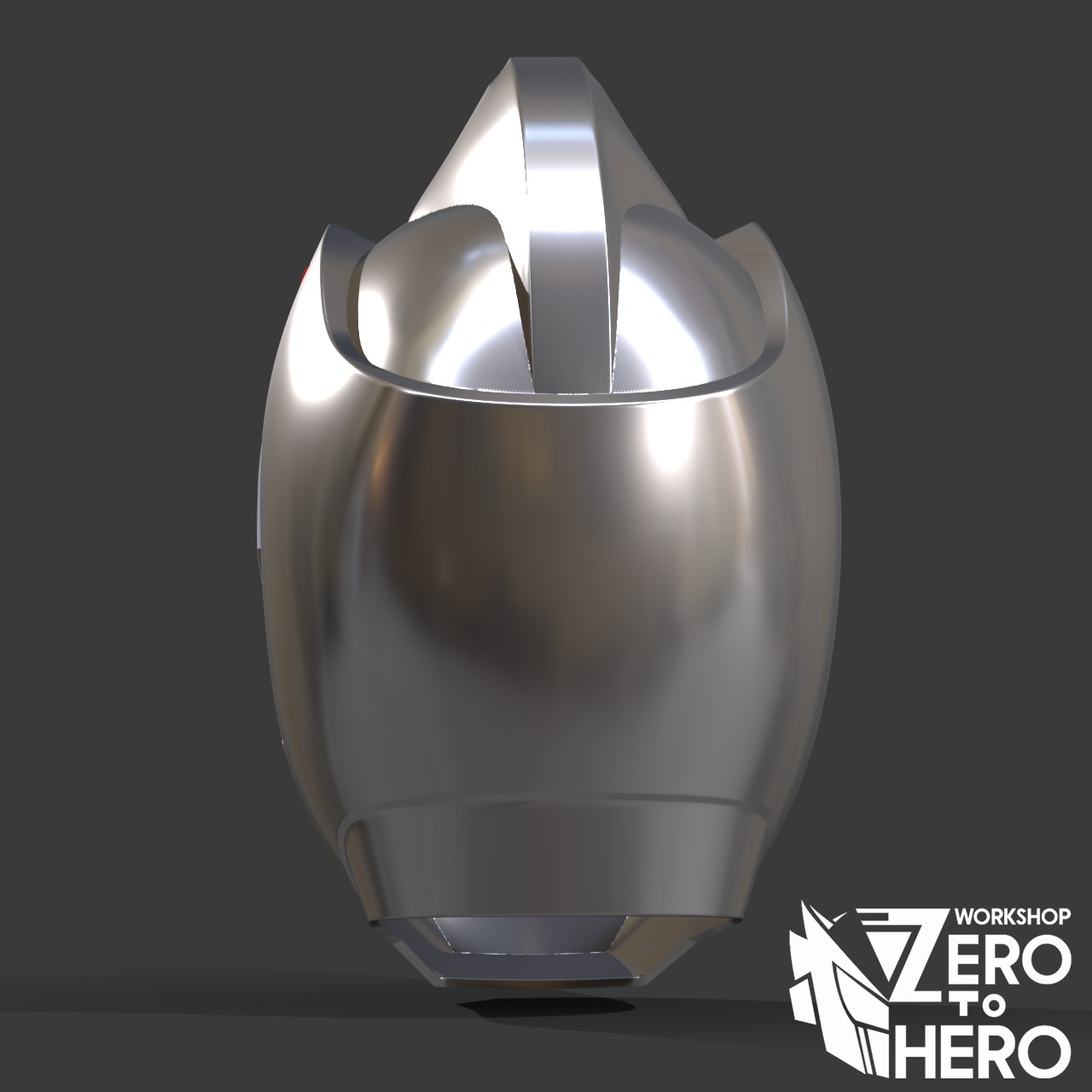 Power Rangers Dino Charge Silver Helmet 3D print model_4