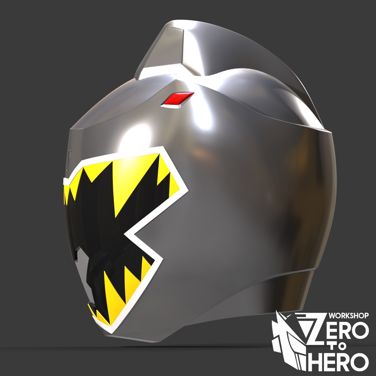 Power Rangers Dino Charge Silver Helmet 3D print model_2