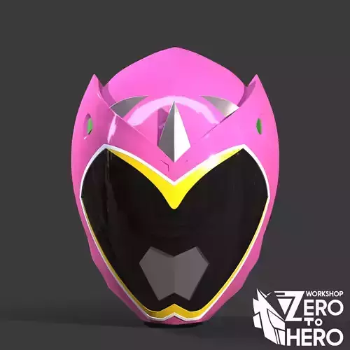 Power Ranger Dino Charge Pink helmet 3D print model