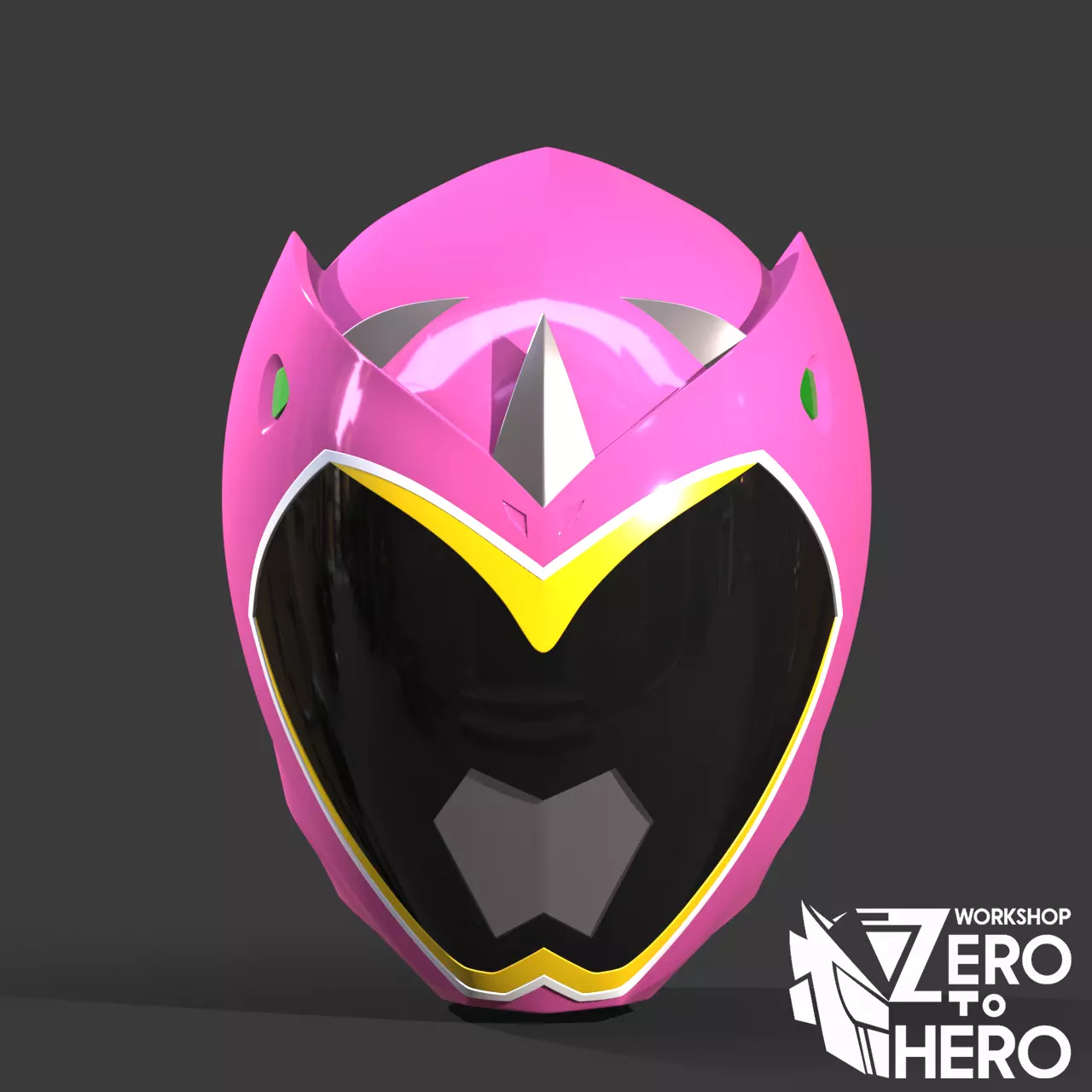 Power Ranger Dino Charge Pink helmet 3D print model_0
