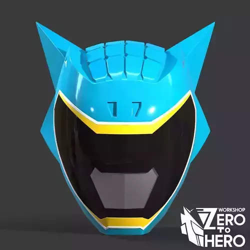 Power Ranger Dino Charge Cyan helmet