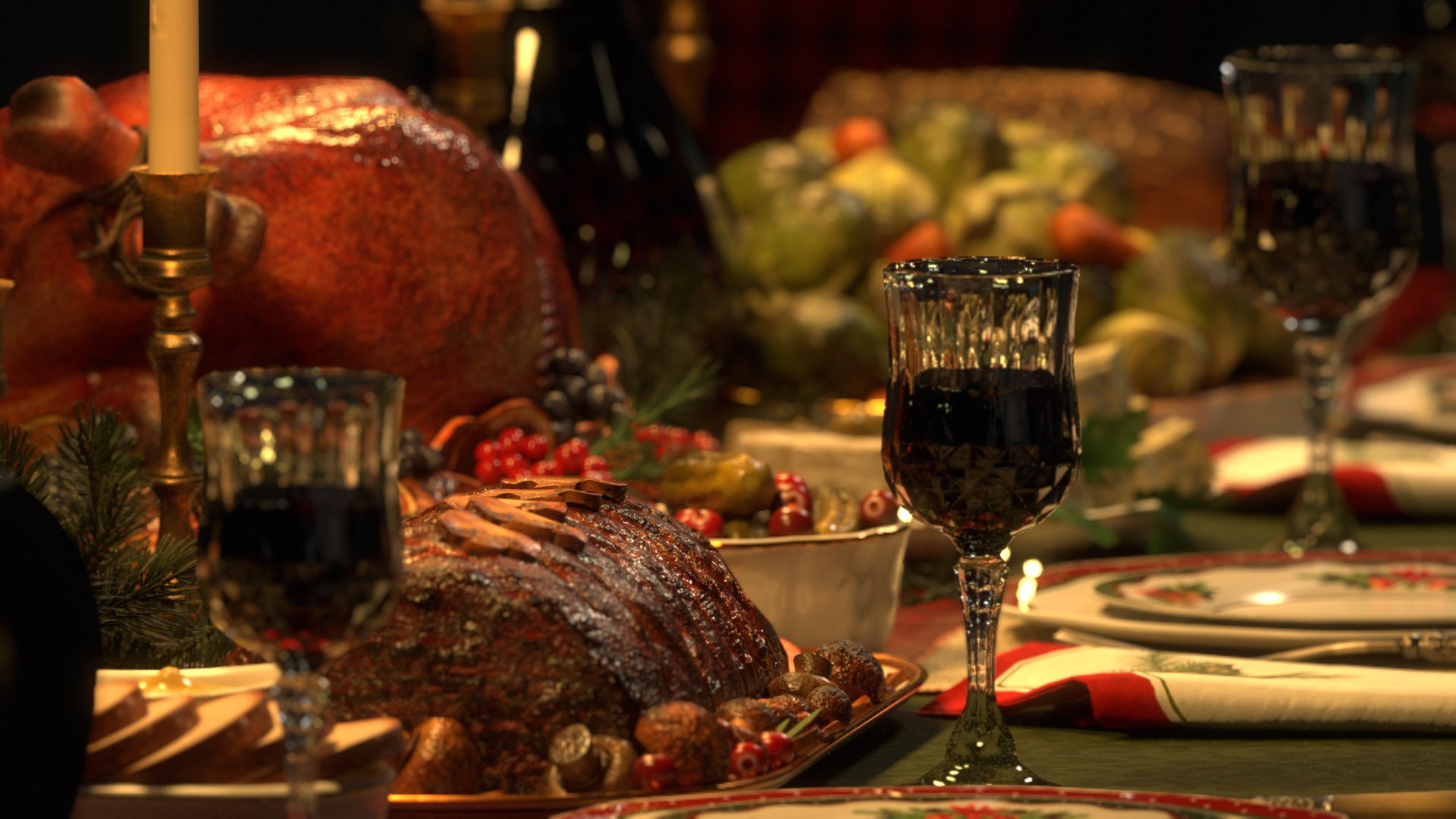Christmas Dinner 3D model_17