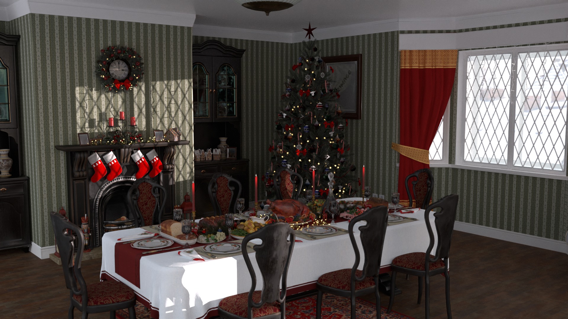 Christmas Dinner 3D model_31