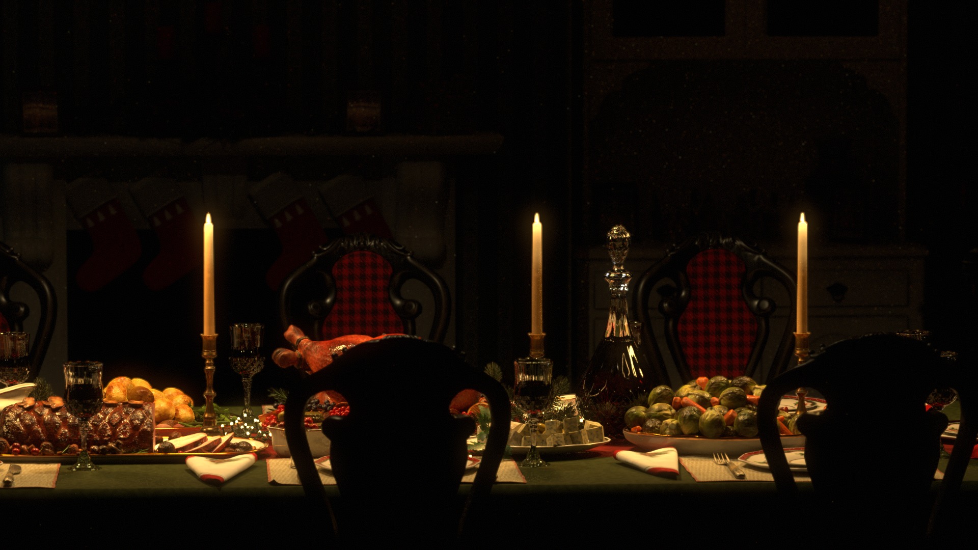 Christmas Dinner 3D model_25