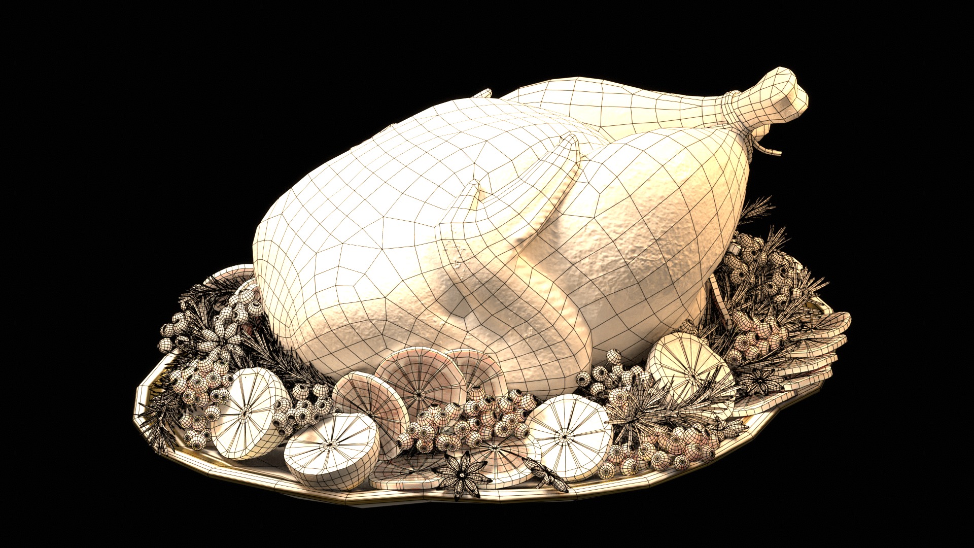 Christmas Dinner 3D model_43