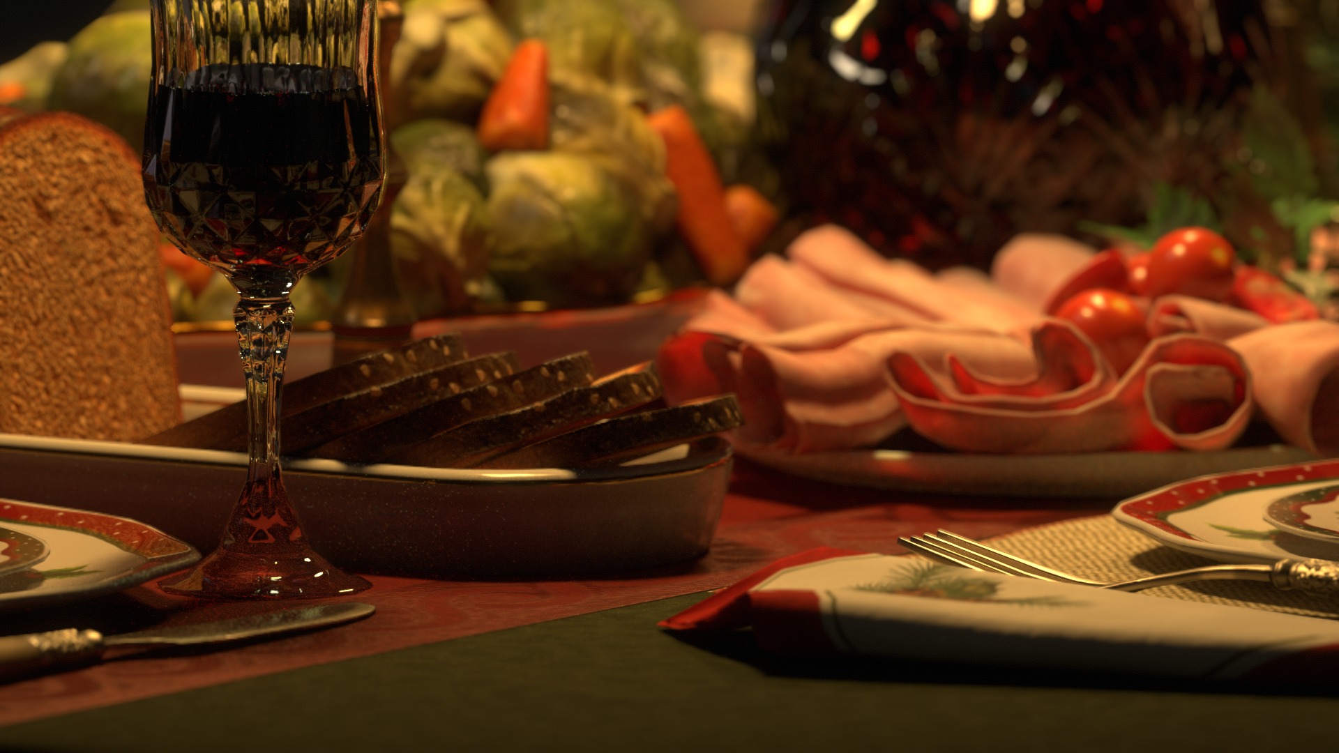 Christmas Dinner 3D model_21