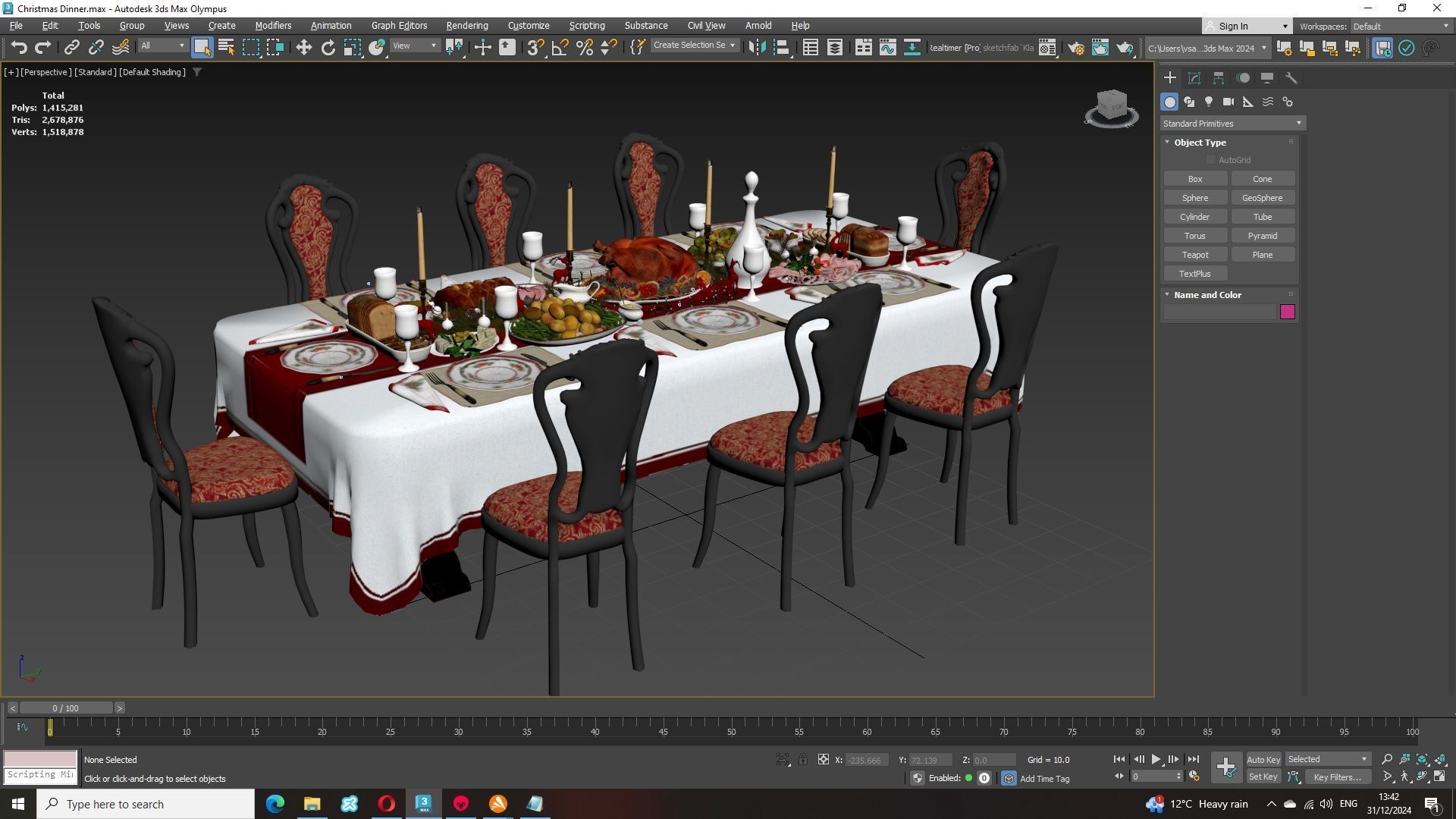 Christmas Dinner 3D model_40