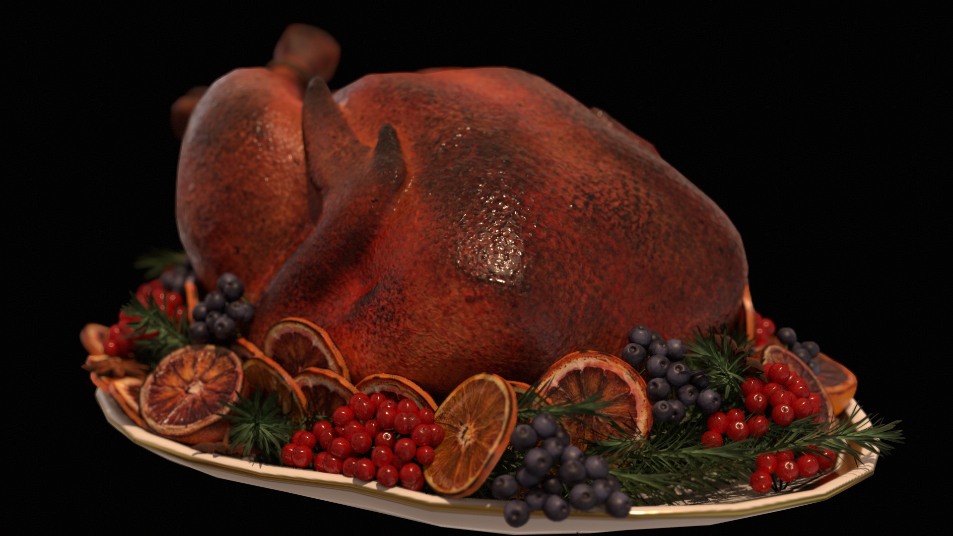 Christmas Dinner 3D model_80