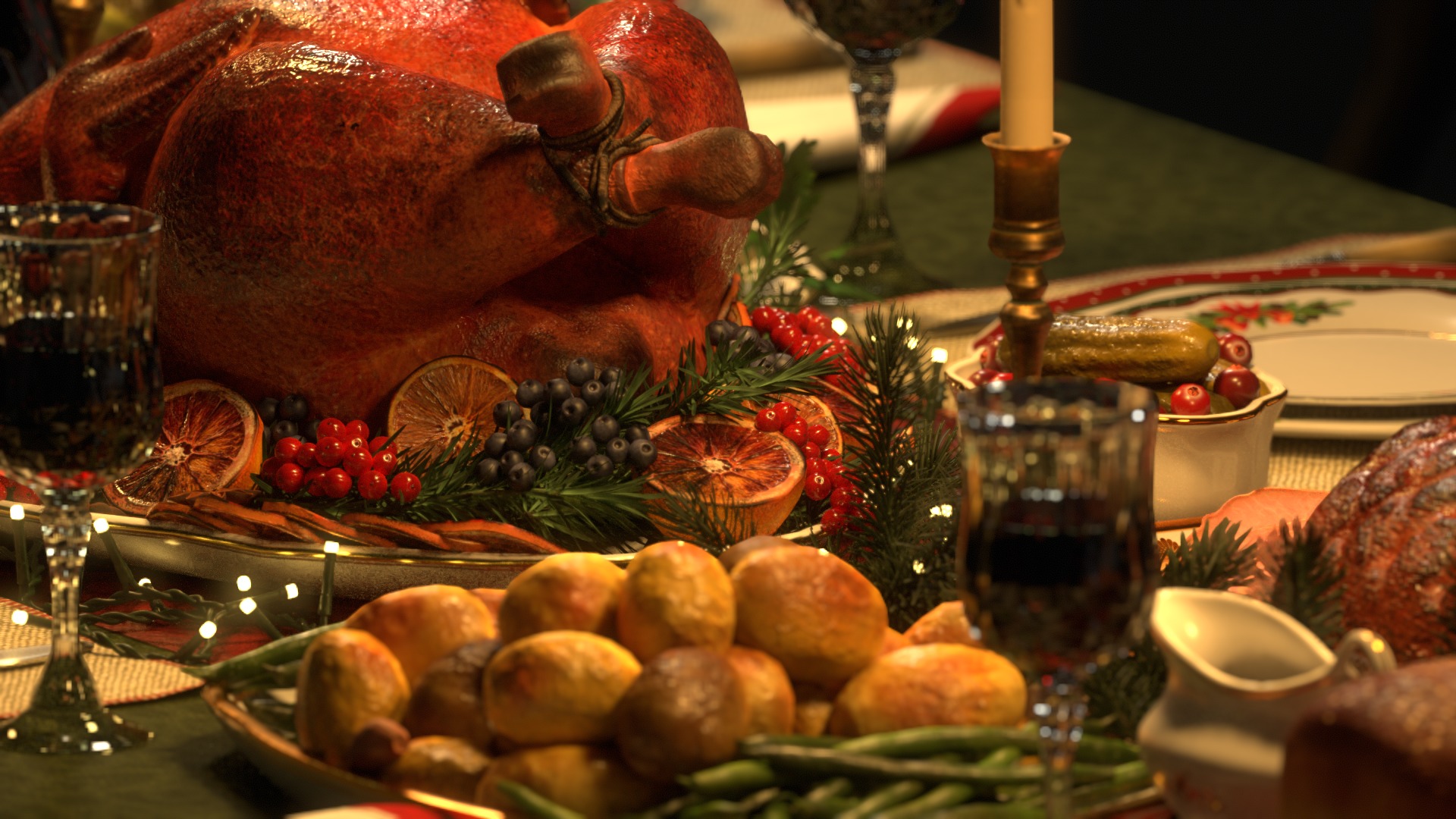 Christmas Dinner 3D model_18