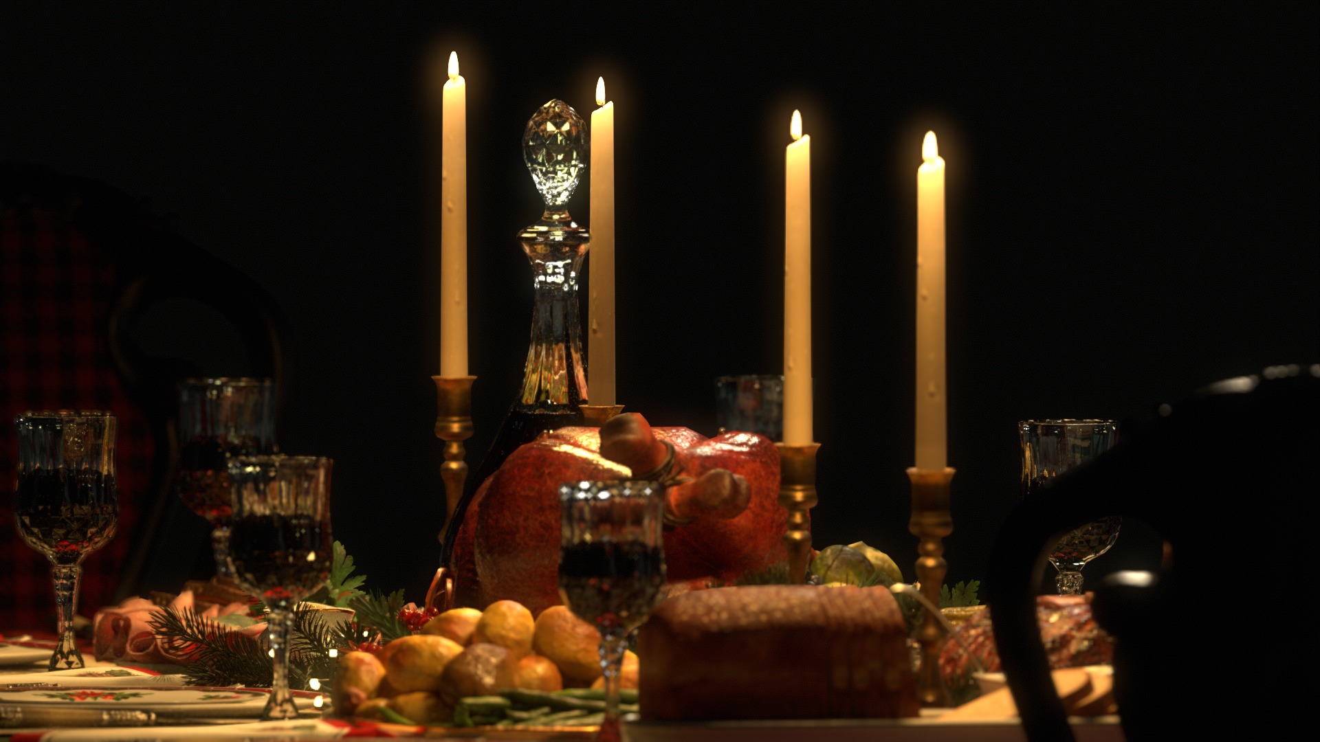 Christmas Dinner 3D model_22