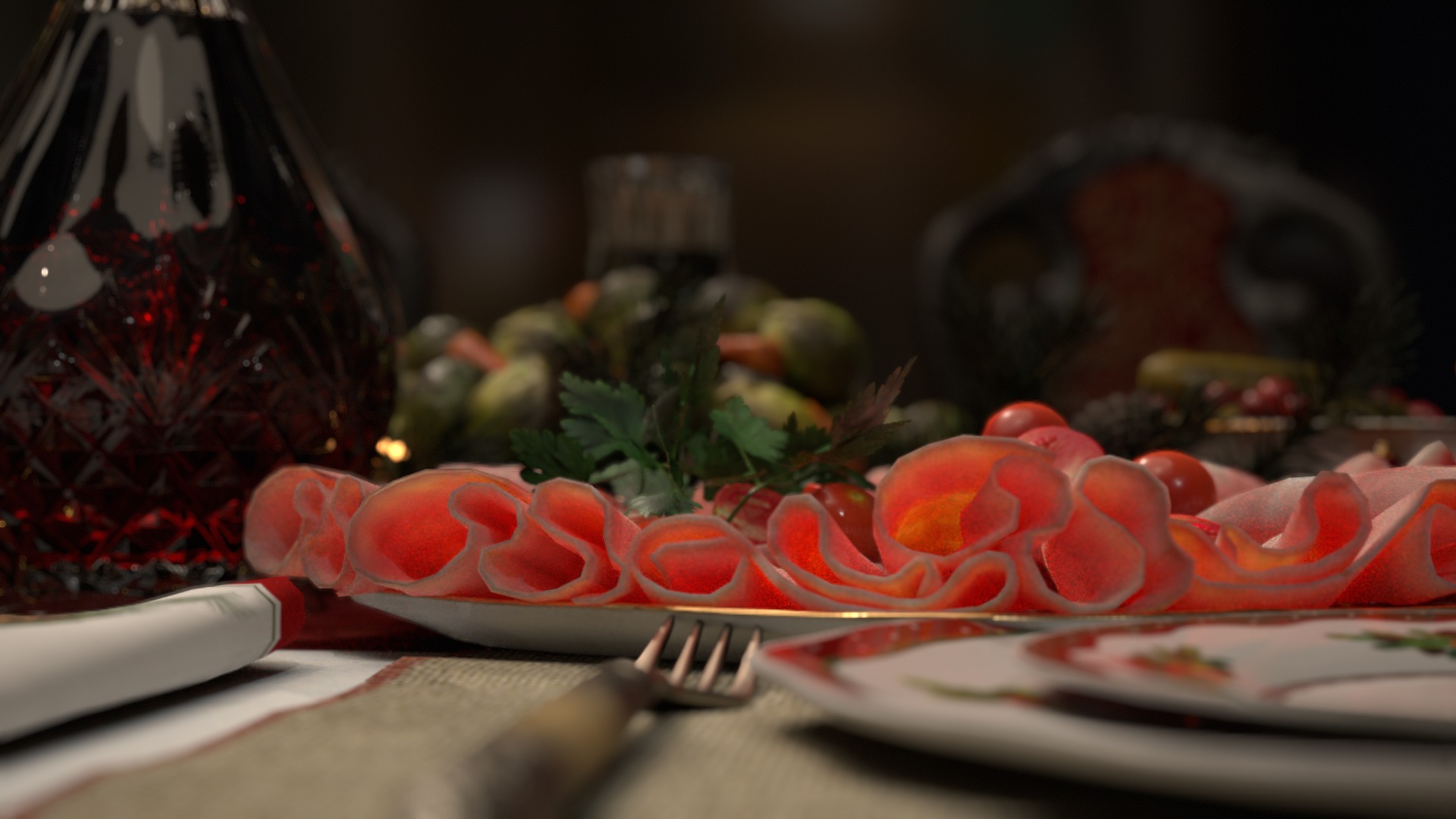 Christmas Dinner 3D model_36