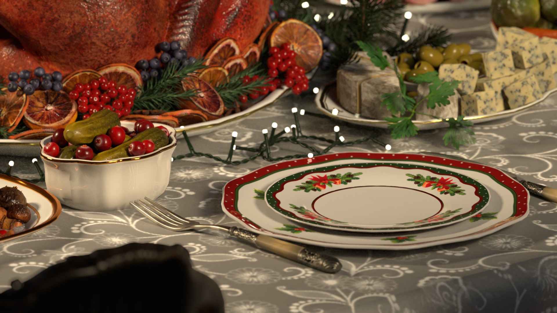 Christmas Dinner 3D model_6