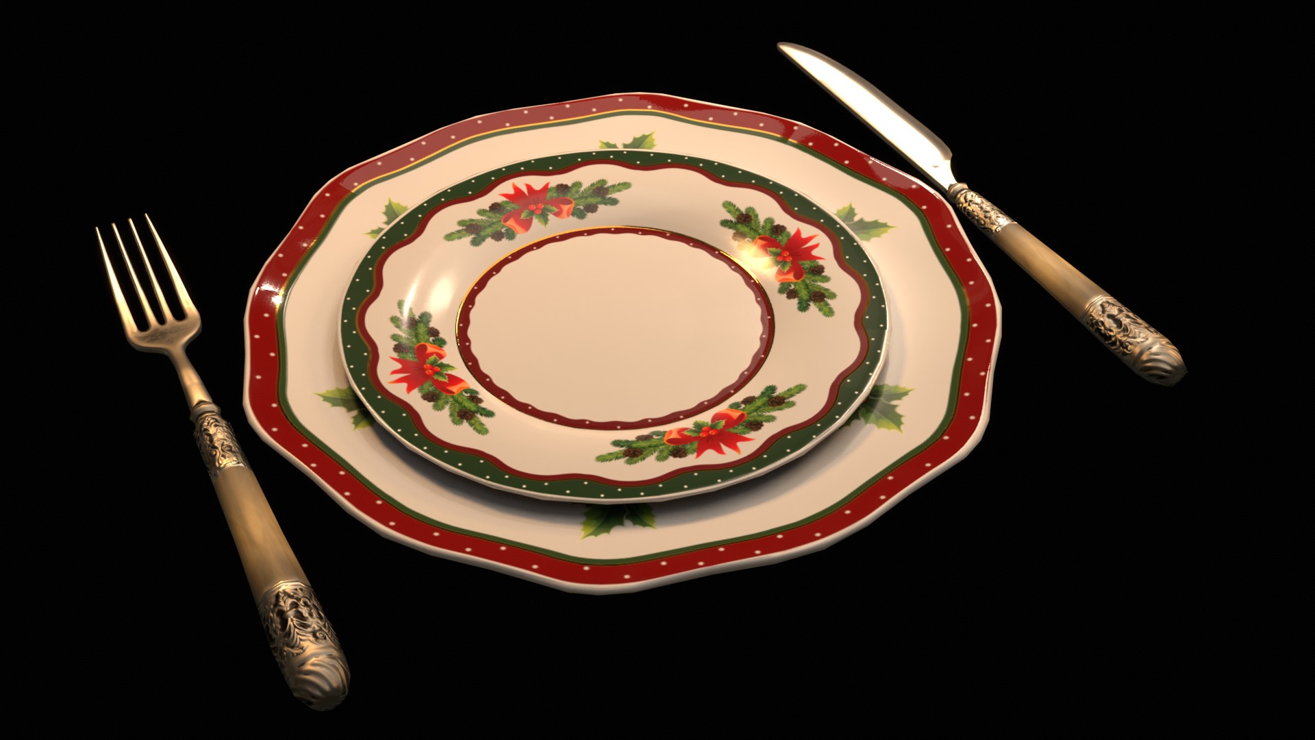 Christmas Dinner 3D model_60