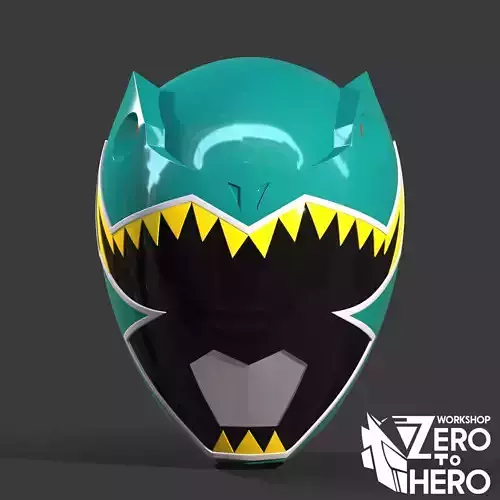 Power Ranger Dino Charge Green helmet 3D print model