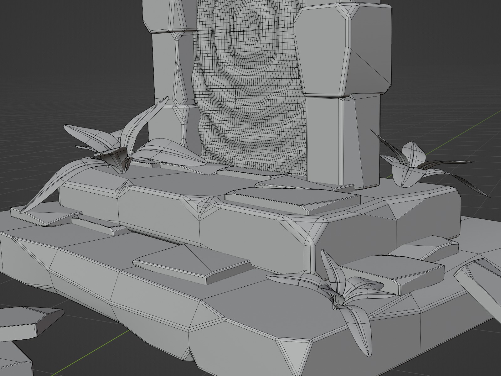 Stylized Fantasy Portal Glowing Mystic Gateway Low-poly 3D model_14