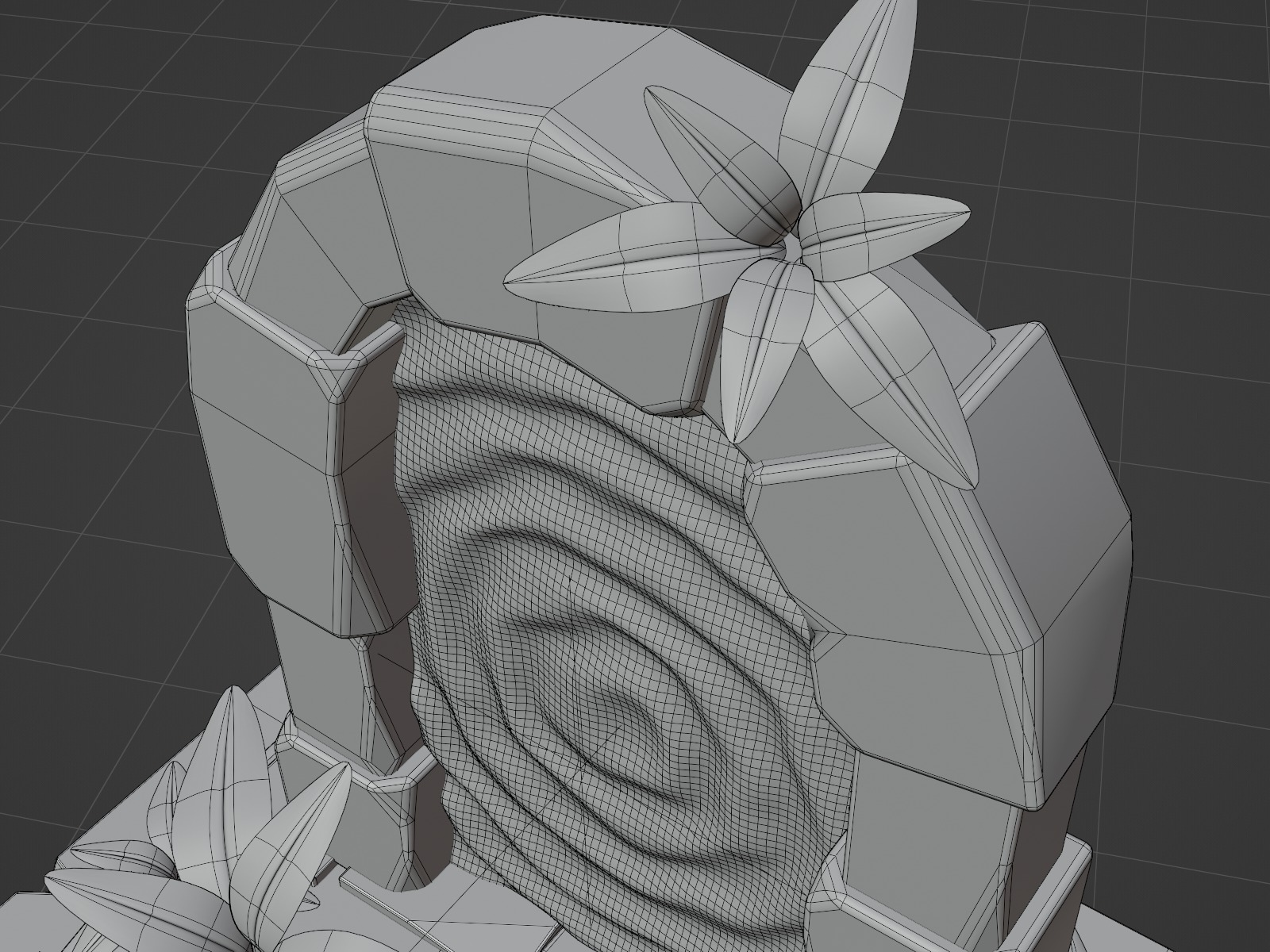 Stylized Fantasy Portal Glowing Mystic Gateway Low-poly 3D model_4