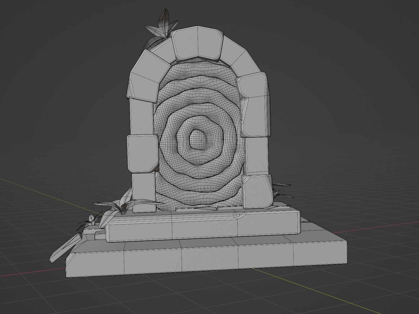 Stylized Fantasy Portal Glowing Mystic Gateway Low-poly 3D model_12