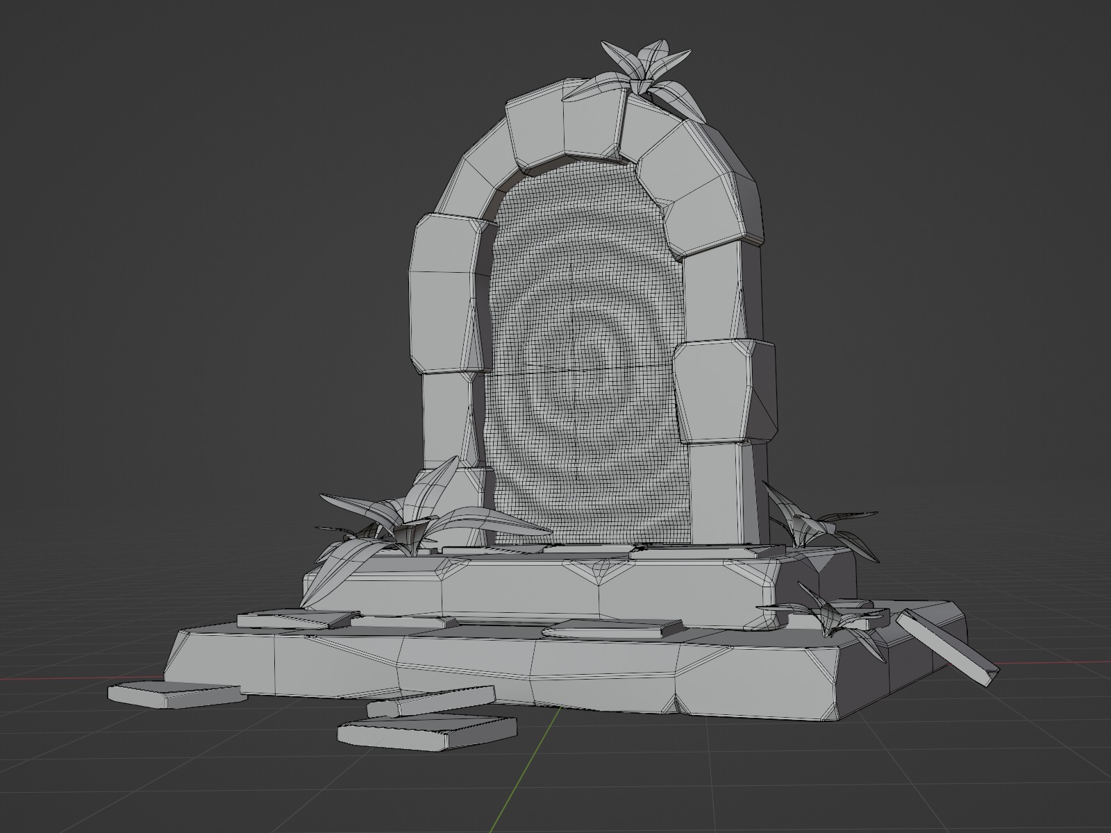 Stylized Fantasy Portal Glowing Mystic Gateway Low-poly 3D model_5