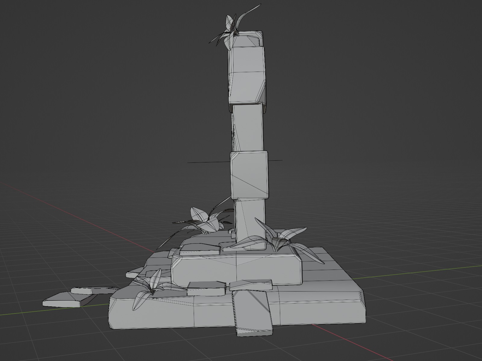 Stylized Fantasy Portal Glowing Mystic Gateway Low-poly 3D model_10