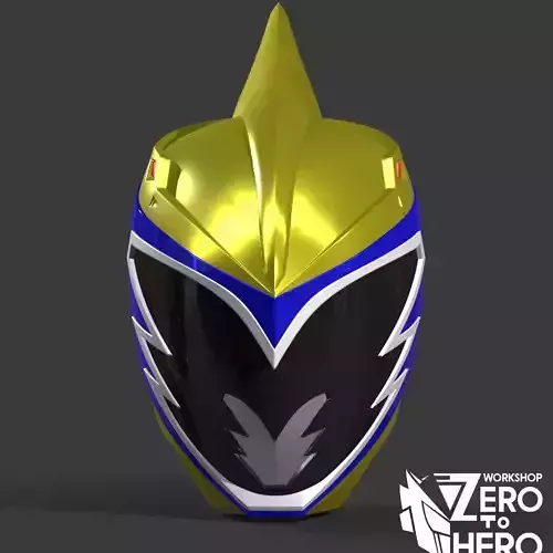 Power Ranger Dino Charge Gold helmet 3D print model