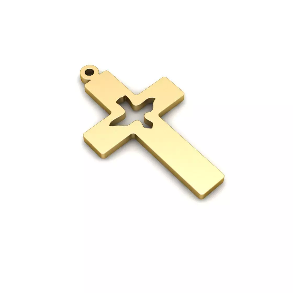 Jesus cross pendant 3D print model_0