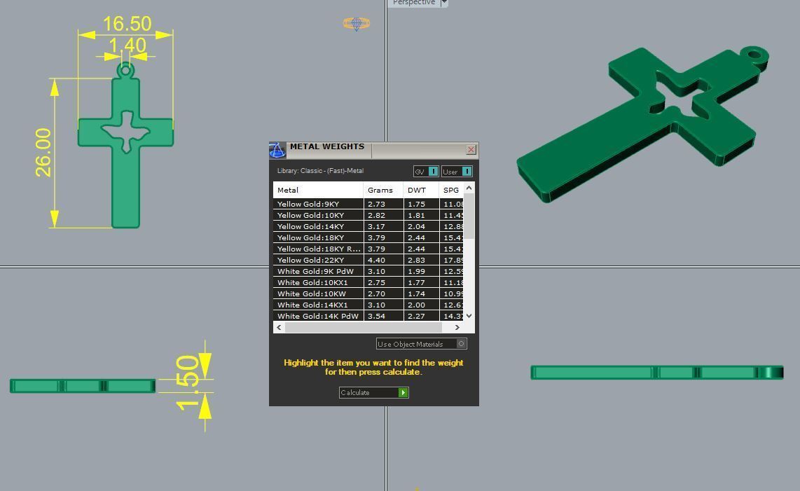 Jesus cross pendant 3D print model_1
