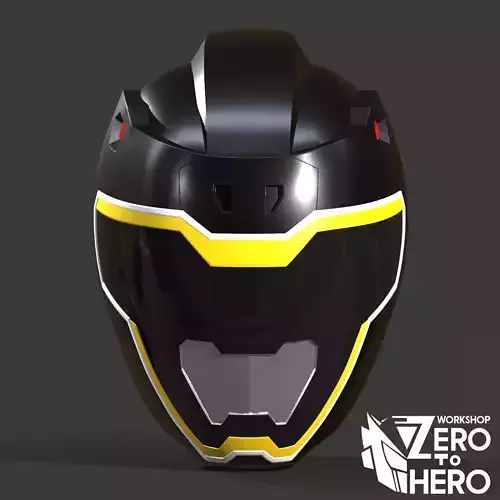 Power Ranger Dino Charge Black helmet 3D print model