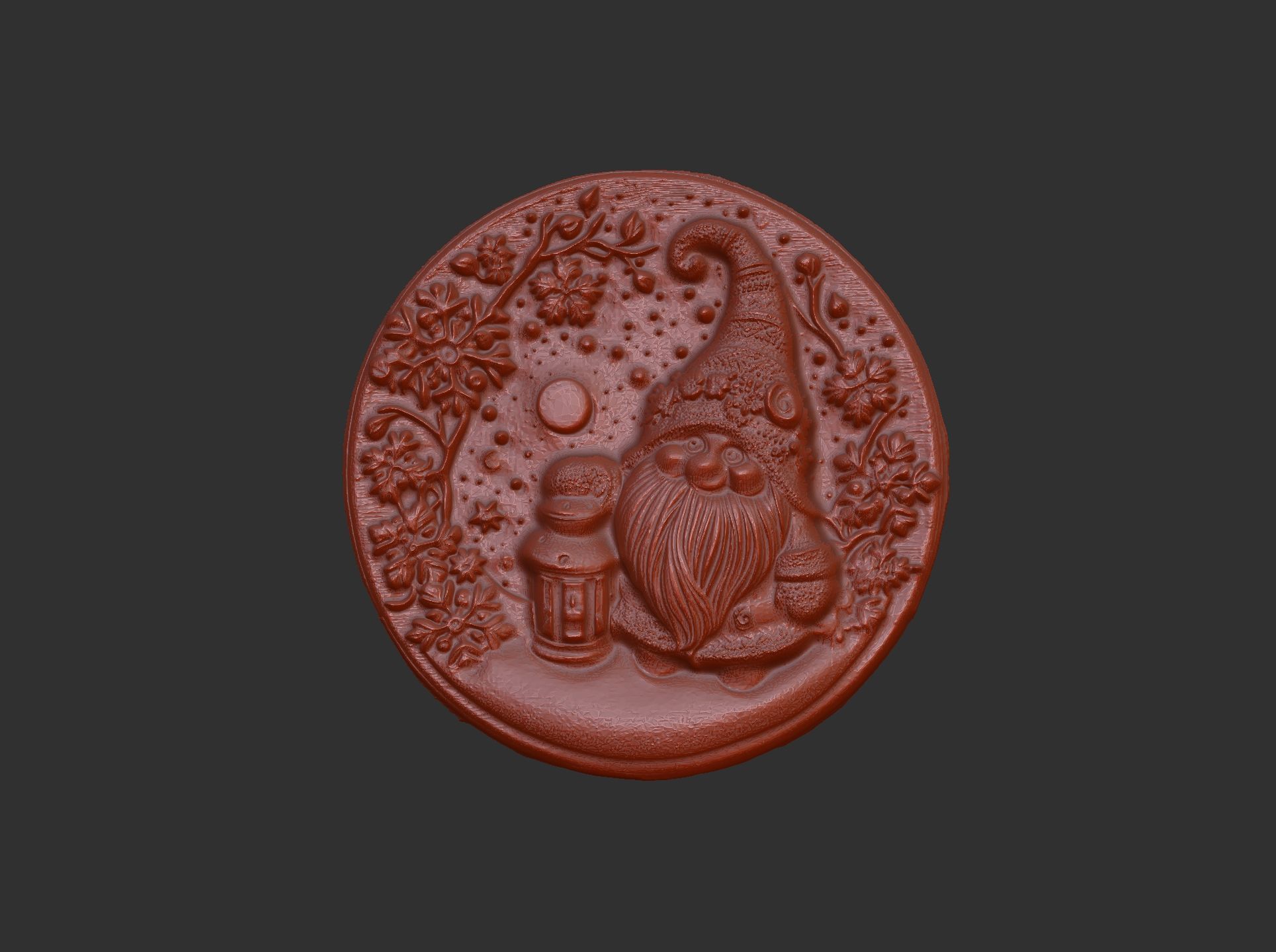 christmas gnome decor  3D print model_3