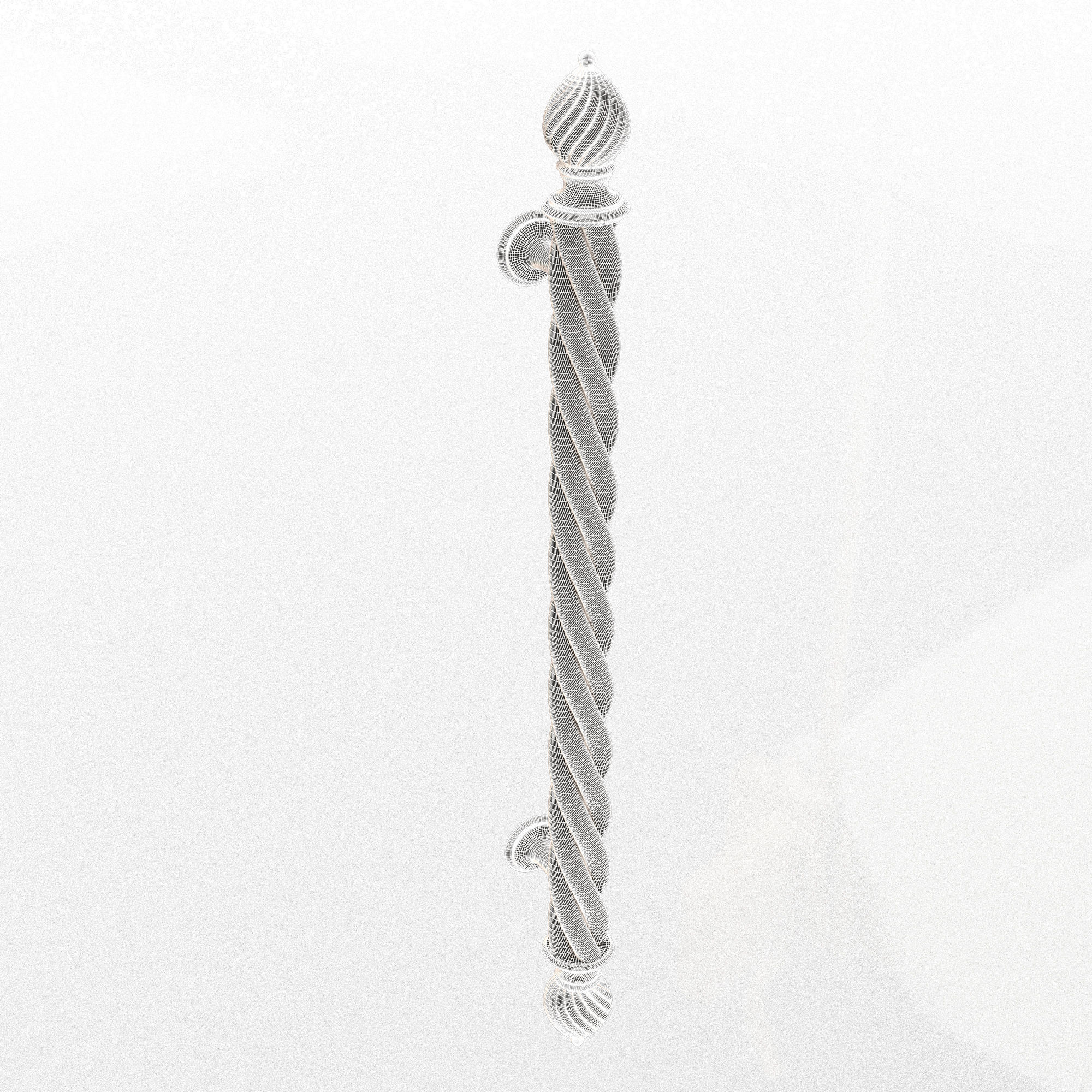 Classic Door Handle 04 Gold Low-poly 3D model_10