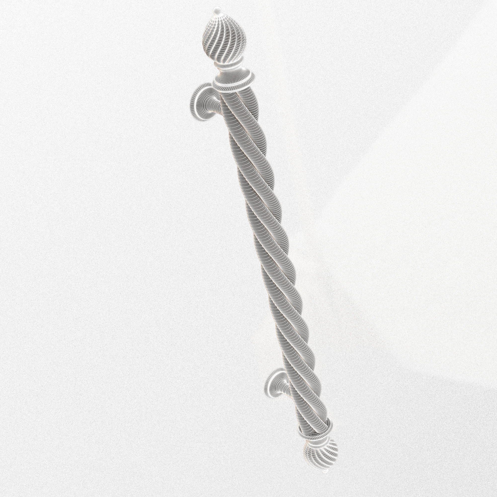 Classic Door Handle 04 Gold Low-poly 3D model_14