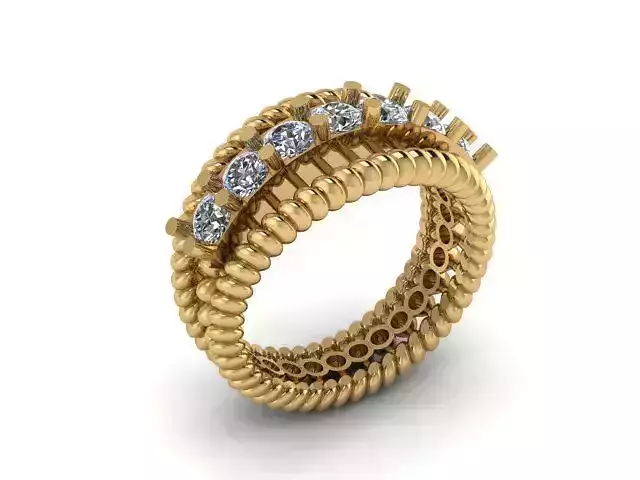 Rope ring for daimonds